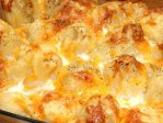 Картофель в духовке под яично-сырным соусом