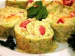 Кабачковые рулетики с огурцами и помидорами